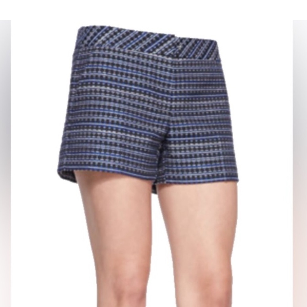 Trina Turk Blue and Black Patterned Women Shorts